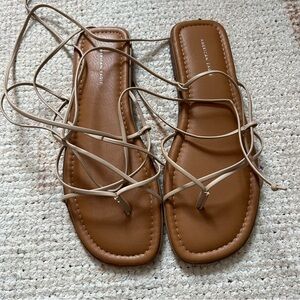 American Eagle Tan Strappy Sandals Sz 8 NWOT